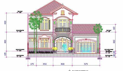 Denah Rumah Kost 2 Lantai Format DWG AutoCAD Beserta File RAB-nya