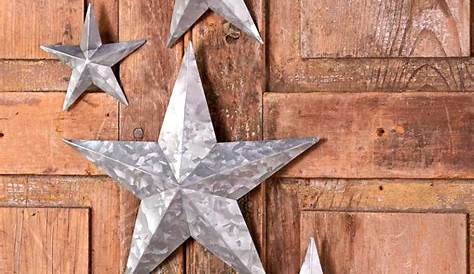 Rustic Metal Star Hanging Ornaments