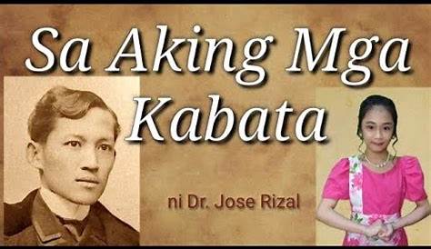 Sa Aking mga Kabata | Jose Rizal - YouTube