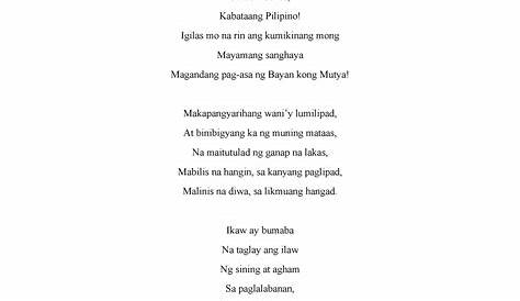 Sa kabataang Pilipino - a poem written by Dr. JOSE P. RIZAL - Sa