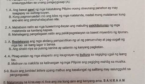 B. Panuto: Alamin ang etimolohiya ng mga salitang may salungguhit