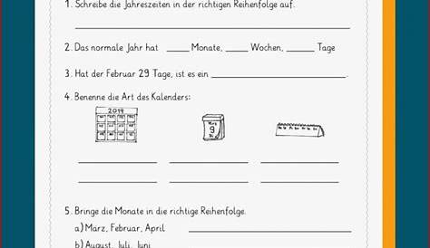 Materialpaket zum Thema "Kalender" Klasse 2 – Unterrichtsmaterial in