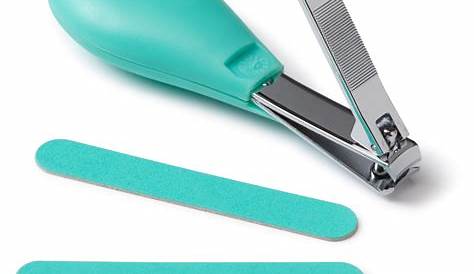 Safety First Nail Clippers Pink 1st Light Up With Emery Board Seafoam