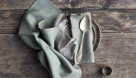 Linen napkin bulk Dark sage green fringed linen napkins | Etsy