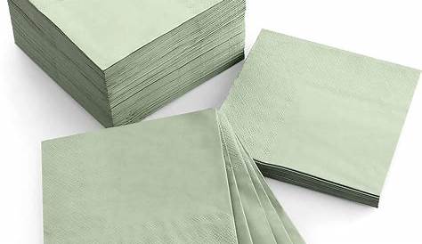 Soft Sage Green Paper Dinner Napkins, 2-Ply, 15" x 17" Hoffmaster