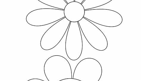 81 Sagome di Fiori da Stampare e Ritagliare | Flower drawing, Flower