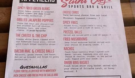 SAINT CITY'S SPORTS BAR & GRILL, Branson - Menu, Prices & Restaurant