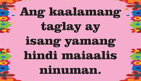 Salawikain tungkol sa kabataan ||tula tungkol sa kabataang huwarang