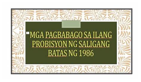 SALIGANG-BATAS-NG-PILIPINAS-1987.pptx - SALIGANG BATAS NG PILIPINAS
