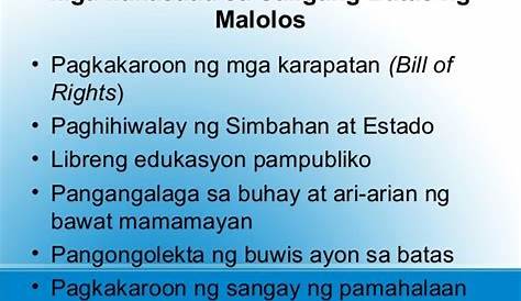 Saligang batas ng malolos - Brainly.ph