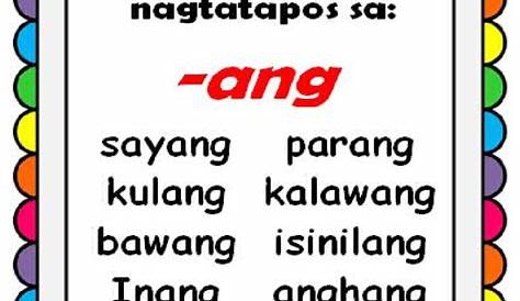 Mga Salitang Tagalog Na Nagtatapos Sa Letrang B