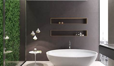 Salle De Bain Design Avec Baignoire Idée Décoration Petite s