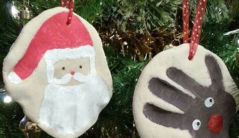 Salt Dough Christmas Handprint Ornaments
