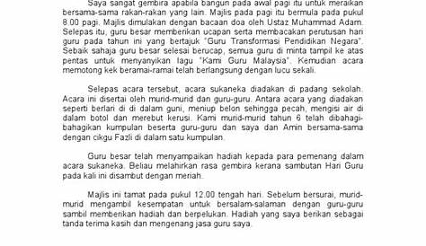 Contoh Karangan Sambutan Hari Guru Bahasa Inggeris