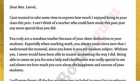 11+ Teacher Appreciation Letter Templates PDF, DOC