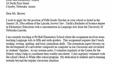 Sample Letter Of Intent For Teachers