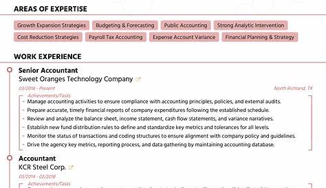 Accountant resume, example, accounting, job description, template