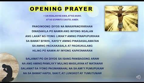 Sample opening prayer for nutrition month program - subtitlemundo