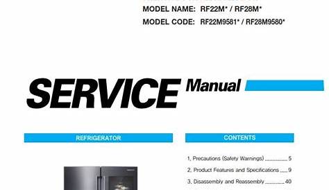 Samsung RF263BEAESR refrigerator Service Manual & Trou serviceandrepair