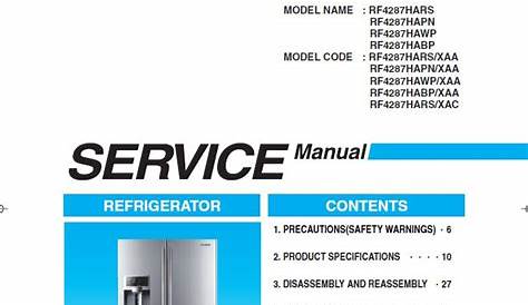 Samsung Rf4287Hars Service Manual