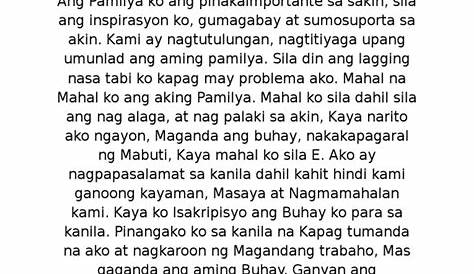 Kahalagahan Ng Sanaysay Tungkol Sa Pamilya Archives Proud Pinoy | The