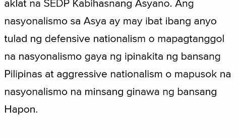 Sanaysay Tungkol Sa Nasyonalismo Sa Pilipinas