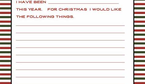 Santa Letter Template Pdf