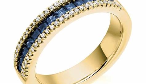 Sapphire Eternity Ring Yellow Gold Channel Wedding In