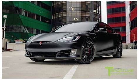 Satin Matte Black Tesla Model S blackteslamodels