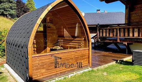 Udendørs sauna tønde i træ til haven - TimberIN