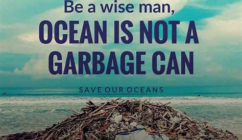 The oceans deserve our respect and care, polluting them is not at all