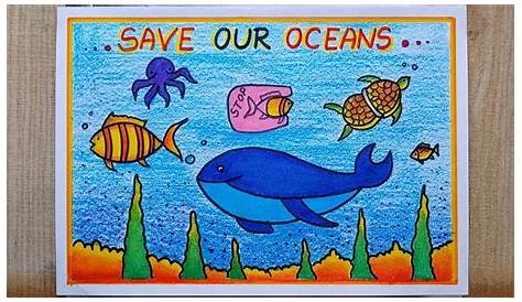 "Save Our Seas Save The Ocean Illustration" Sticker for Sale by