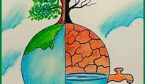 Save Water Save Earth Drawing Easy | poster making for competition