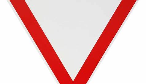 Dreieckigen roten und weißen Schild, Kreisverkehr Stockfotografie - Alamy
