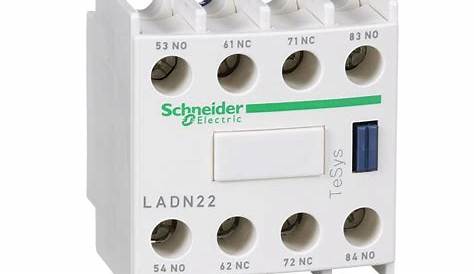 Schneider Contactor Add On Block Electric Contact , Auxiliary, 4 NO At Zoro