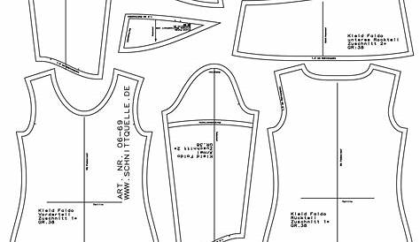 kostenloses Schnittmuster | Kostenlose schnittmuster, Schnittmuster