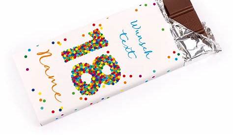 100g Schokolade zum 18. Geburtstag mit Wunschtext
