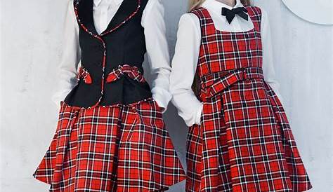 School Striped Shirt+Skirt Girls Clothes Set School Chorus Stage