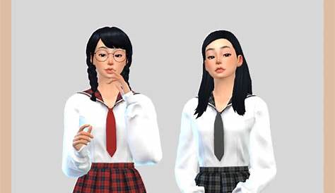 sims 4 school uniform Sims 4 dresses, Sims 4 clothing, Sims 4 mods