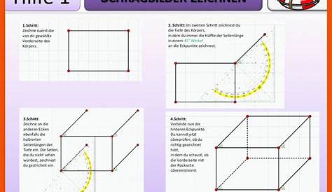 Zeichnen eines Schrägbildes – Unterrichtsmaterial im Fach Mathematik