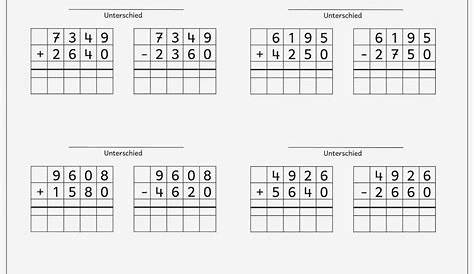 Famous Aufgaben Schriftliche Addition Und Subtraktion 2022