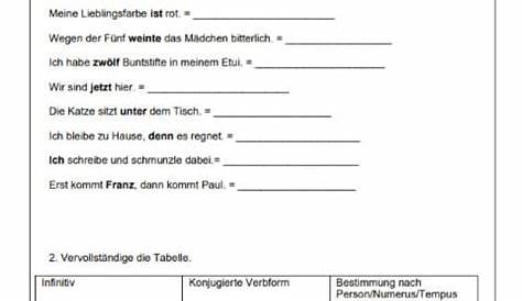 Schulaufgaben Deutsch Klasse 6 Realschule Grammatikaufgaben
