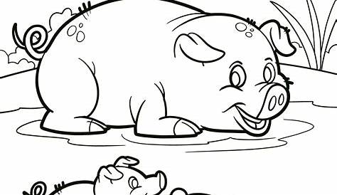 Ausmalbilder, Malvorlagen – Schweine kostenlos zum Ausdrucken | Märchen