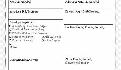 Science Of Reading Lesson Plan Template Pdf