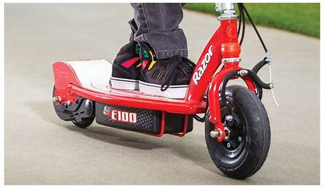 Razor E100 Electric Scooter for Kids Ages 8 and Up - 8" Air-filled