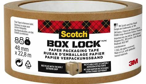 Scotch Box Lock Packaging Tape 54.7 yd (50 m) Length x 2.99" (76 mm