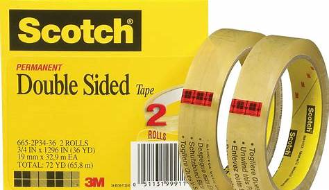 3M Scotch Brand Tapes 3M 665 Permanent Double Sided Tape 1/2 inchx