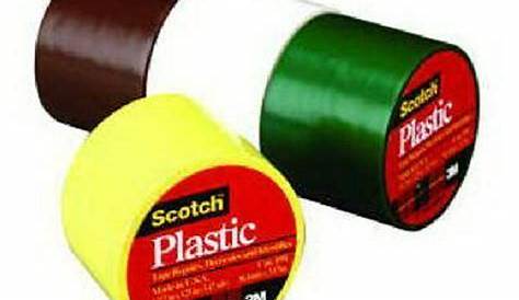 3M Scotch 190 Colored Plastic Tape, 125" Length x 3/4" Width, White
