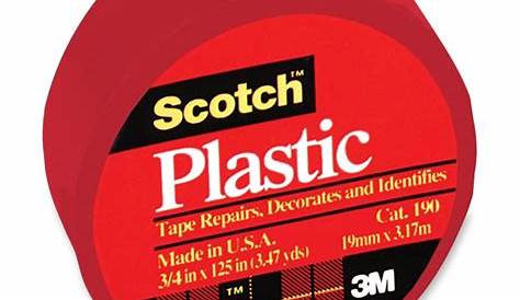 Scotch Colored Plastic Tape - 1 Roll - Red - Quickship.com