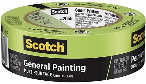 Scotch General Use Masking Tape, 1.88 in x 60.1 yd, Tan, 1 Roll